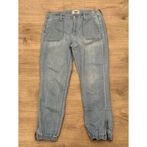 PAIGE Mayslie Jogger Pants Women's Size 27 Blue Zip Ankle Pants Casual
